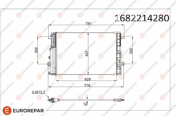 EUROREPAR 1682214280 - Condensatore, Climatizzatore autozon.pro