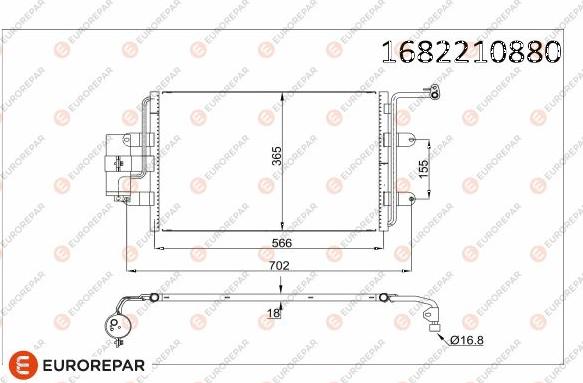 EUROREPAR 1682210880 - Condensatore, Climatizzatore autozon.pro