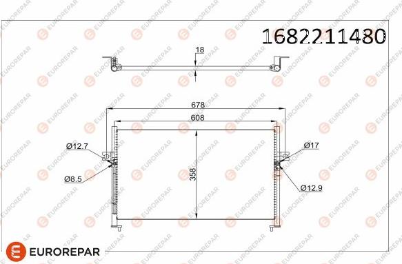 EUROREPAR 1682211480 - Condensatore, Climatizzatore autozon.pro