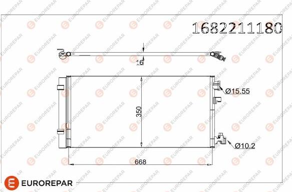 EUROREPAR 1682211180 - Condensatore, Climatizzatore autozon.pro