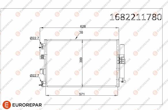 EUROREPAR 1682211780 - Condensatore, Climatizzatore autozon.pro