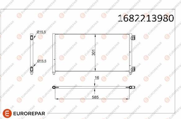 EUROREPAR 1682213980 - Condensatore, Climatizzatore autozon.pro