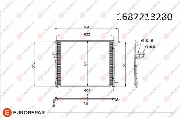 EUROREPAR 1682213280 - Condensatore, Climatizzatore autozon.pro