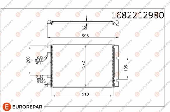 EUROREPAR 1682212980 - Condensatore, Climatizzatore autozon.pro