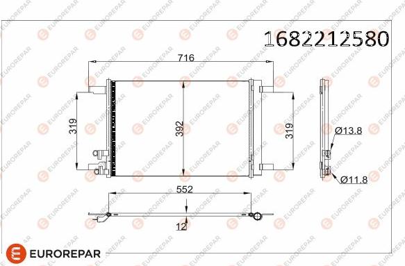 EUROREPAR 1682212580 - Condensatore, Climatizzatore autozon.pro