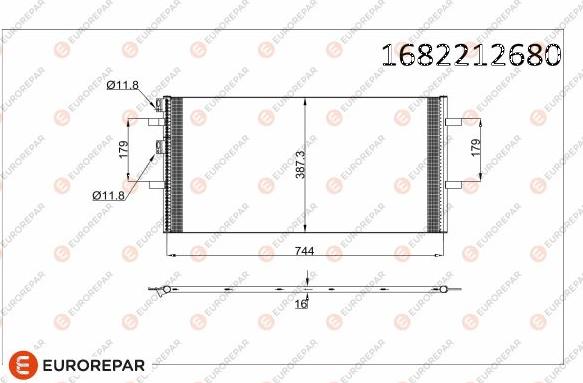 EUROREPAR 1682212680 - Condensatore, Climatizzatore autozon.pro