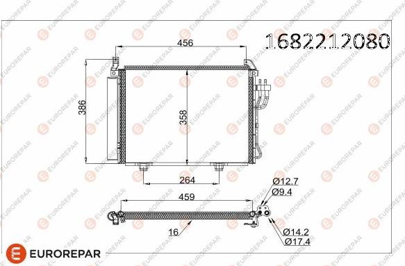 EUROREPAR 1682212080 - Condensatore, Climatizzatore autozon.pro