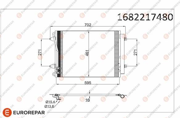 EUROREPAR 1682217480 - Condensatore, Climatizzatore autozon.pro