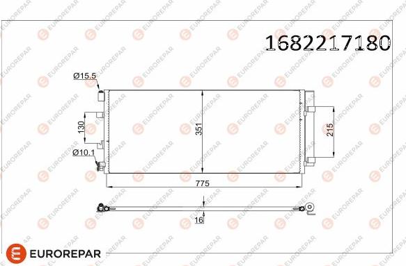 EUROREPAR 1682217180 - Condensatore, Climatizzatore autozon.pro