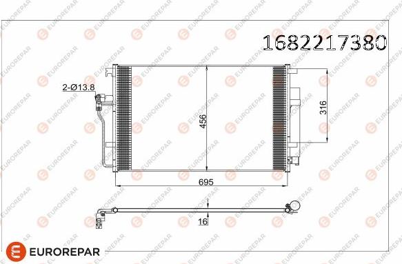 EUROREPAR 1682217380 - Condensatore, Climatizzatore autozon.pro