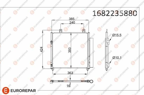 EUROREPAR 1682235880 - Condensatore, Climatizzatore autozon.pro