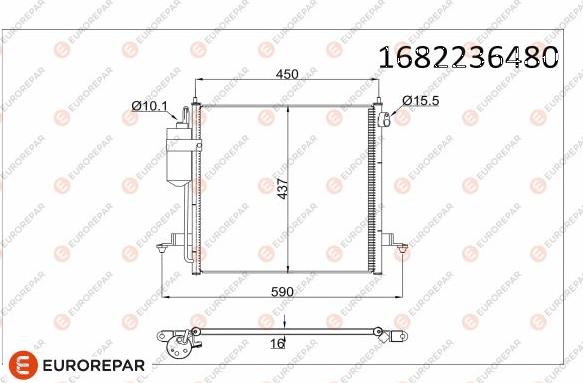 EUROREPAR 1682236480 - Condensatore, Climatizzatore autozon.pro