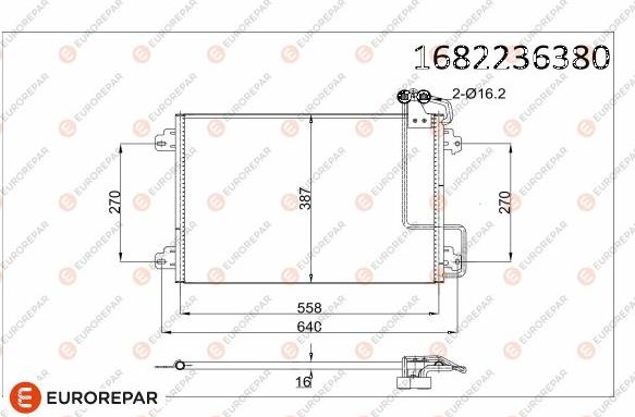 EUROREPAR 1682236380 - Condensatore, Climatizzatore autozon.pro