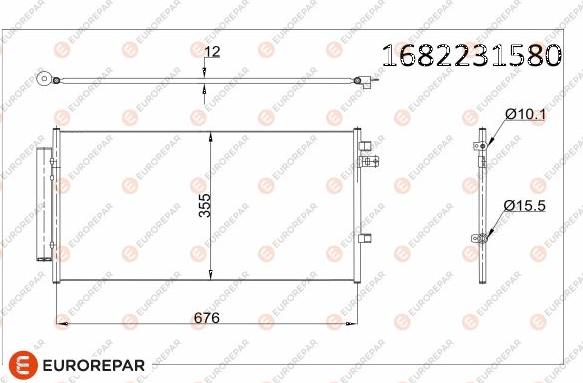 EUROREPAR 1682231580 - Condensatore, Climatizzatore autozon.pro