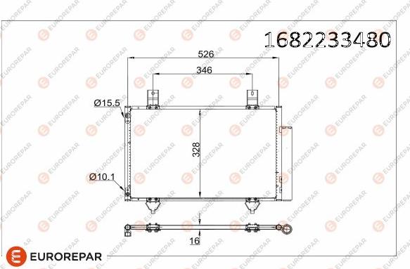 EUROREPAR 1682233480 - Condensatore, Climatizzatore autozon.pro