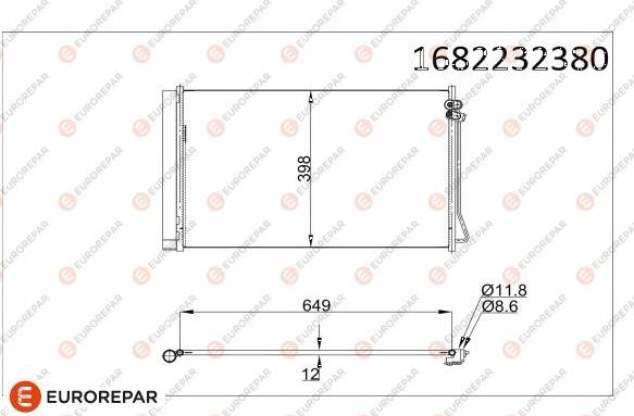 EUROREPAR 1682232380 - Condensatore, Climatizzatore autozon.pro