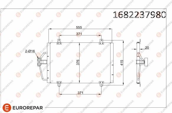 EUROREPAR 1682237980 - Condensatore, Climatizzatore autozon.pro