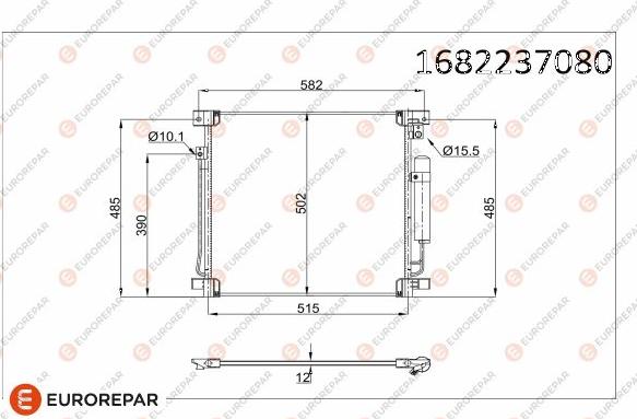 EUROREPAR 1682237080 - Condensatore, Climatizzatore autozon.pro