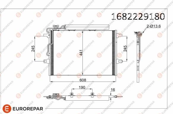 EUROREPAR 1682229180 - Condensatore, Climatizzatore autozon.pro