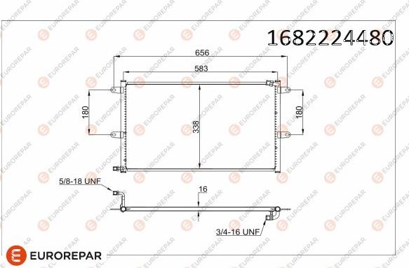 EUROREPAR 1682224480 - Condensatore, Climatizzatore autozon.pro