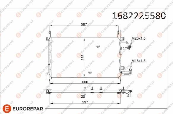 EUROREPAR 1682225580 - Condensatore, Climatizzatore autozon.pro