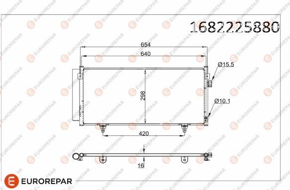 EUROREPAR 1682225880 - Condensatore, Climatizzatore autozon.pro