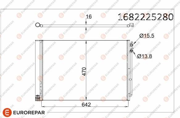 EUROREPAR 1682225280 - Condensatore, Climatizzatore autozon.pro