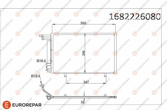 EUROREPAR 1682226080 - Condensatore, Climatizzatore autozon.pro