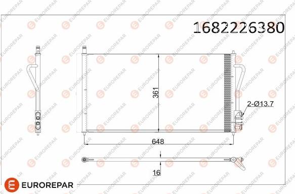 EUROREPAR 1682226380 - Condensatore, Climatizzatore autozon.pro