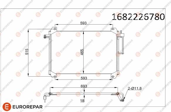 EUROREPAR 1682226780 - Condensatore, Climatizzatore autozon.pro