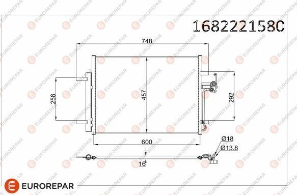 EUROREPAR 1682221580 - Condensatore, Climatizzatore autozon.pro