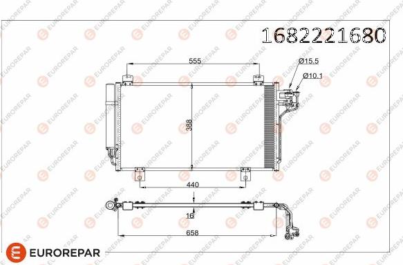 EUROREPAR 1682221680 - Condensatore, Climatizzatore autozon.pro