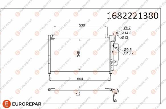 EUROREPAR 1682221380 - Condensatore, Climatizzatore autozon.pro