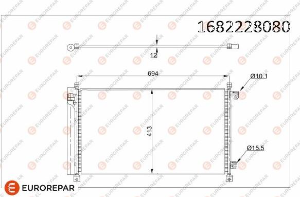 EUROREPAR 1682228080 - Condensatore, Climatizzatore autozon.pro