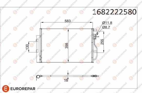 EUROREPAR 1682222580 - Condensatore, Climatizzatore autozon.pro