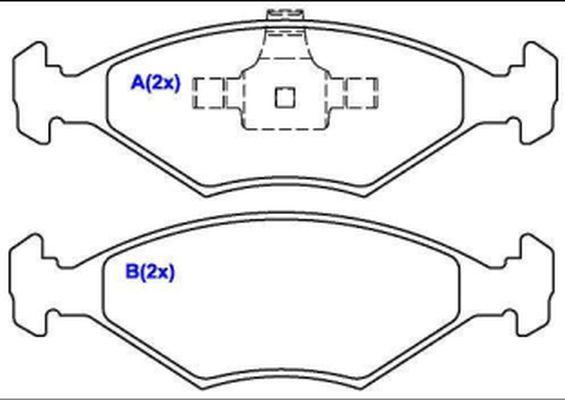 EUROREPAR 1635834880 - Kit pastiglie freno, Freno a disco autozon.pro