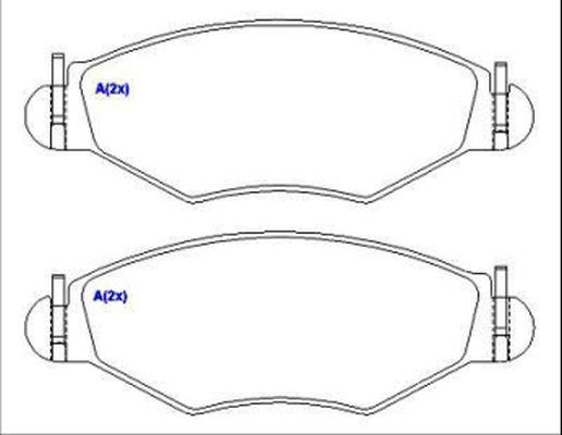 EUROREPAR 1635833280 - Kit pastiglie freno, Freno a disco autozon.pro