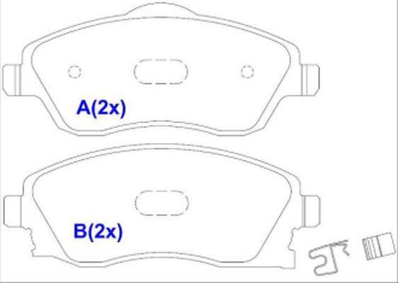 EUROREPAR 1636485080 - Kit pastiglie freno, Freno a disco autozon.pro