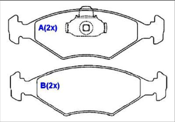 EUROREPAR 1636486980 - Kit pastiglie freno, Freno a disco autozon.pro