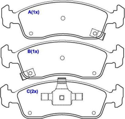 EUROREPAR 1636488280 - Kit pastiglie freno, Freno a disco autozon.pro