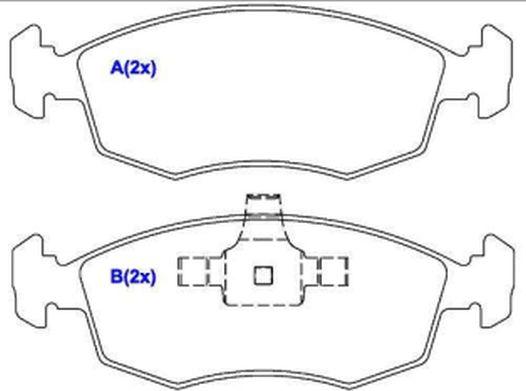 EUROREPAR 1636487080 - Kit pastiglie freno, Freno a disco autozon.pro