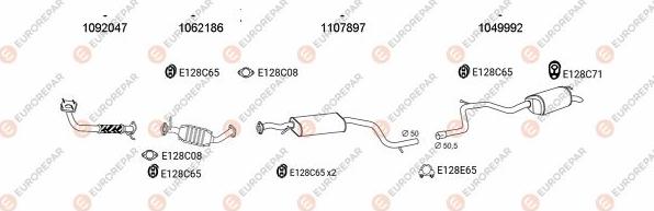 EUROREPAR EXH100979 - Impianto gas scarico autozon.pro