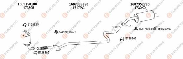 EUROREPAR EXH100400 - Impianto gas scarico autozon.pro