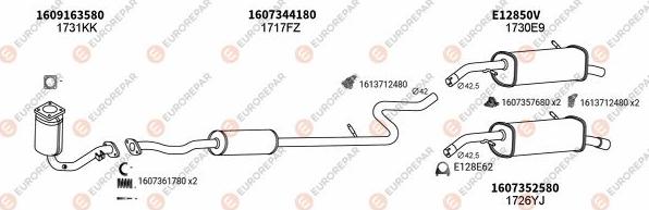EUROREPAR EXH100489 - Impianto gas scarico autozon.pro