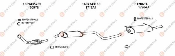 EUROREPAR EXH100486 - Impianto gas scarico autozon.pro