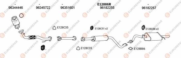 EUROREPAR EXH100642 - Impianto gas scarico autozon.pro