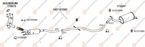 EUROREPAR EXH102066 - Impianto gas scarico autozon.pro