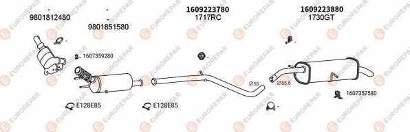 EUROREPAR EXH100611 - Impianto gas scarico autozon.pro