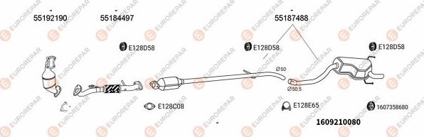 EUROREPAR EXH100684 - Impianto gas scarico autozon.pro