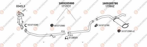 EUROREPAR EXH102072 - Impianto gas scarico autozon.pro